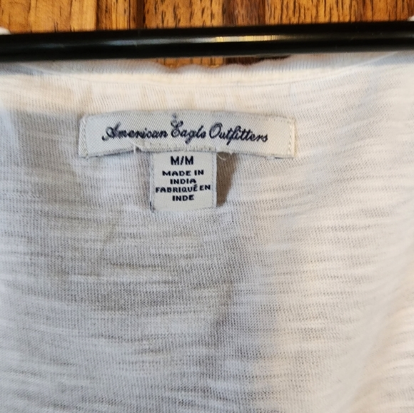 American Eagle Outfitters Cream Embroidered Overlay Tank Size M - Picture 2 of 9